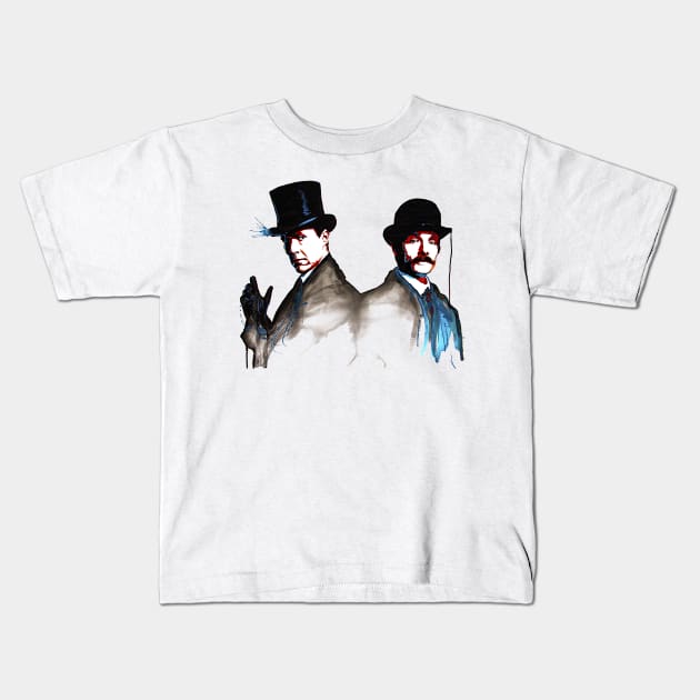 Sherlock and Watson Kids T-Shirt by beaugeste2280@yahoo.com